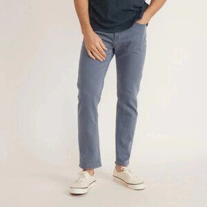 Marine Layer Blue Garment Dye 5 Pocket Twill Pant